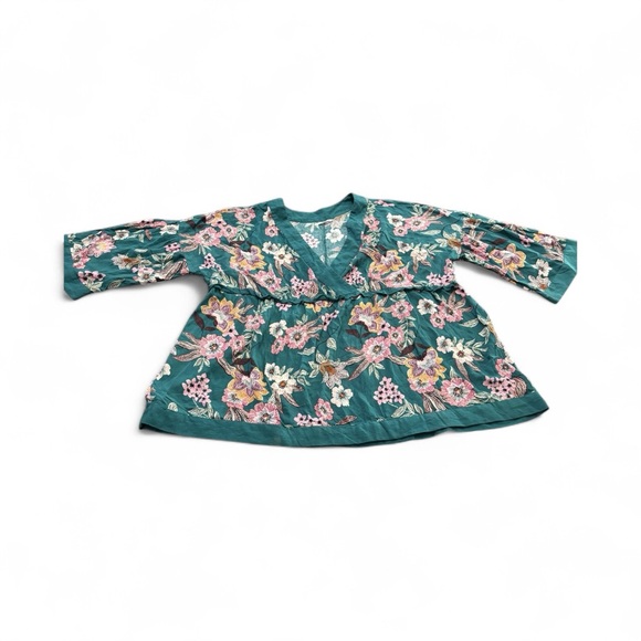 Maurices Tops - Maurices Teal and Pink Floral Top
Item # 141